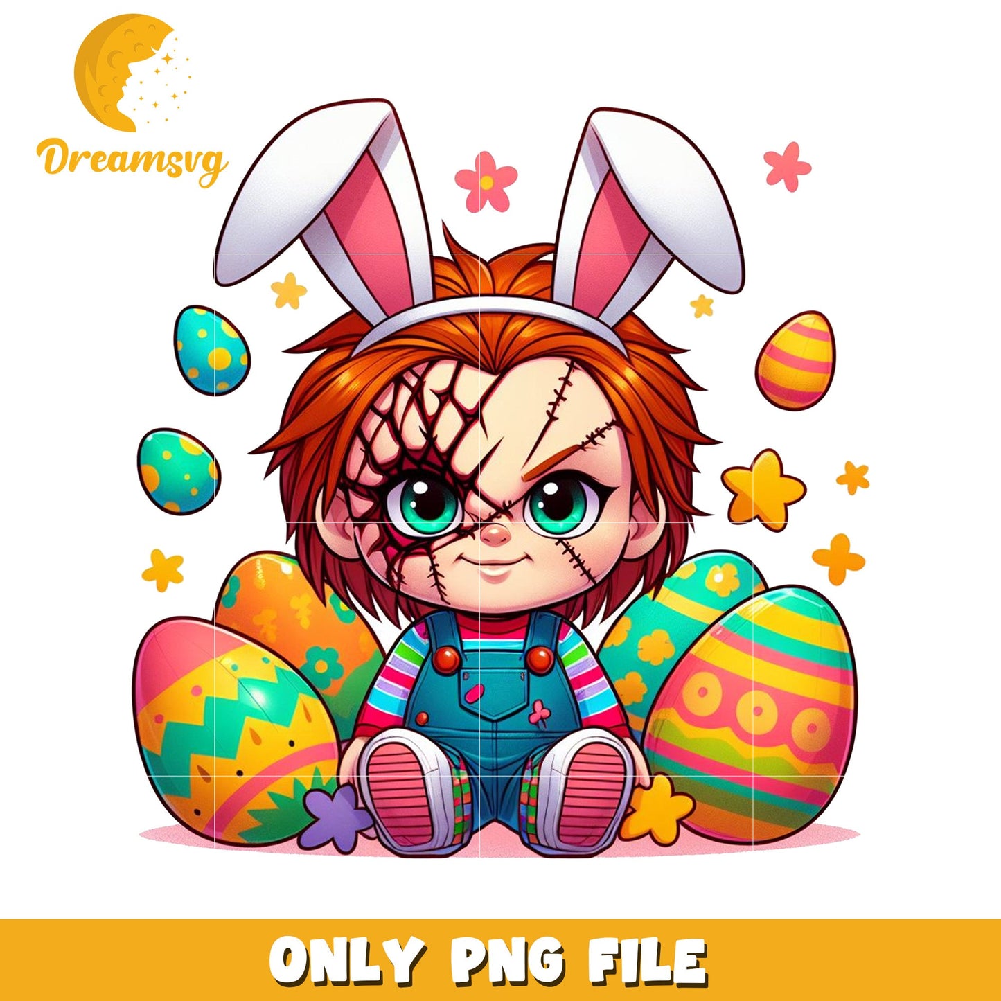 Chucky Easter Bunny PNG Cute Horror Easter Image