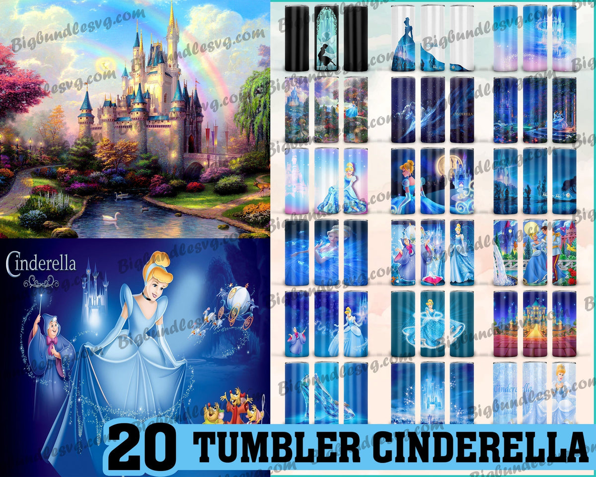 Cinderella Tumbler - Cinderella PNG - Tumbler design - Digital download