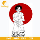 Circle Red Luffy One Piece Svg, Luffy One Piece Svg, file for cricut, Anime svg, png, eps, dxf digital download