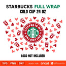 Coffee Is My Valentine Full Wrap Svg, Starbucks Svg, Coffee Ring Svg, Cold Cup Svg, Cricut, Silhouette Vector Cut File