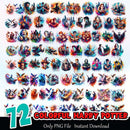 Colorful Harry Potter Bundle PNG Instant Download