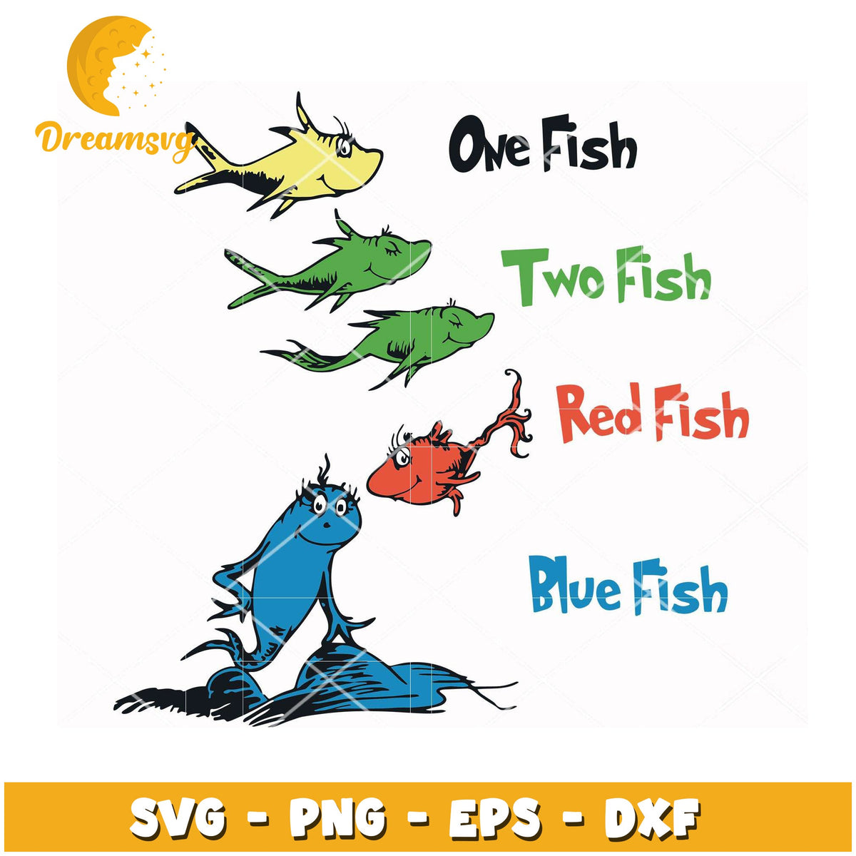 Colorful Fish SVG Design for Kids Craft Projects Downloadable Art