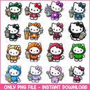 Colorful Hello Kitty bundle png