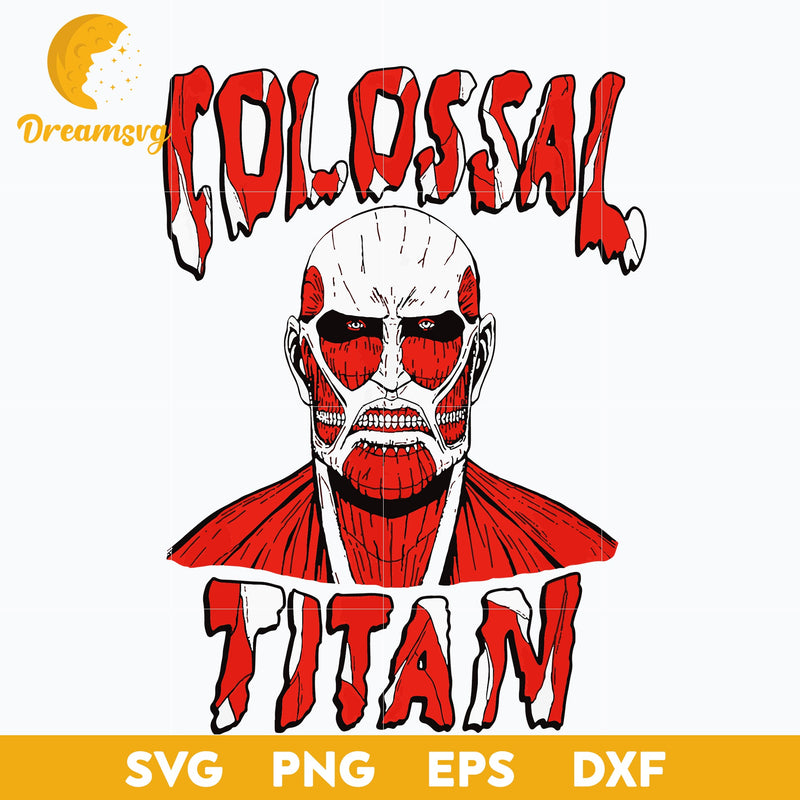 Colossal Titan Svg, Attack On Titan Svg, file for cricut, Anime svg, png, eps, dxf digital download