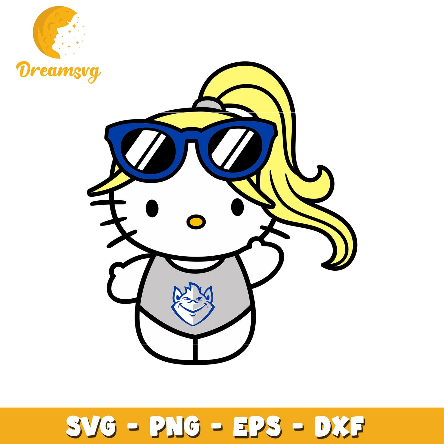 Cool Cat with Sunglasses SVG Design for Crafts