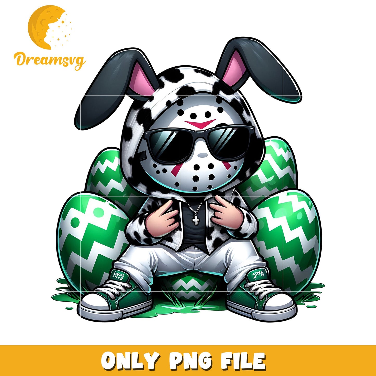 Cool Easter Bunny PNG Image
