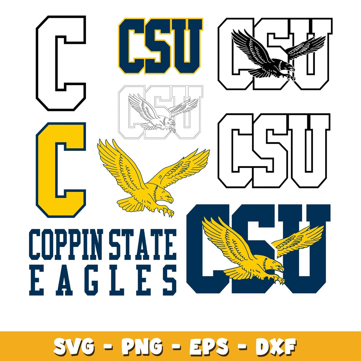 Coppin State Eagles Bundle svg,  Coppin State Eagles logo svg, ncaa svg