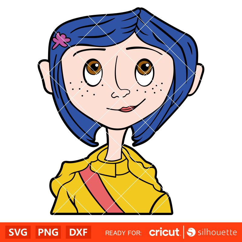 Coraline Svg, Coraline Button Eyes Svg, Halloween Svg, Horror Svg, Cricut, Silhouette Vector Cut File