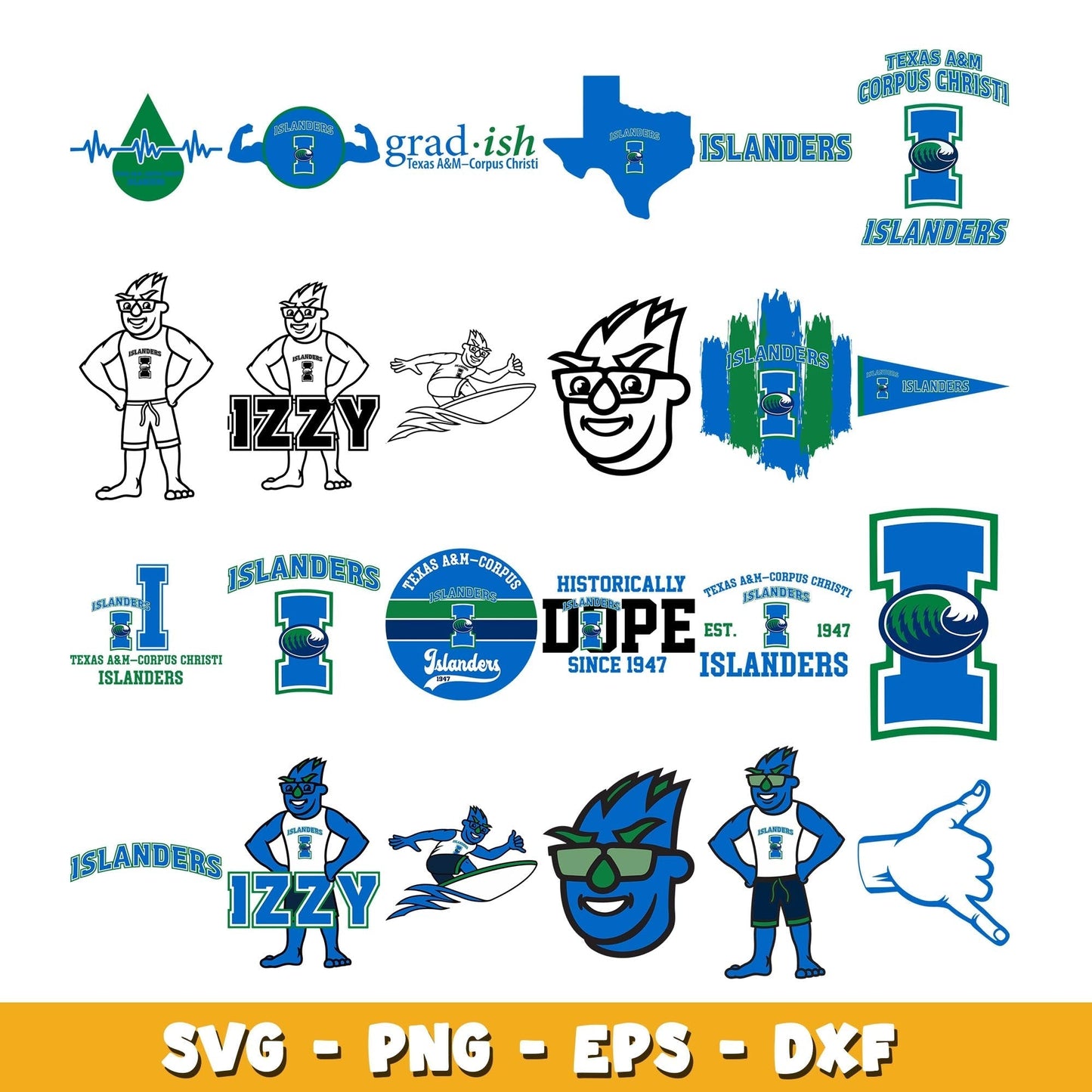 Corpus Christi Bundle svg, Corpus Christi logo svg, ncaa svg
