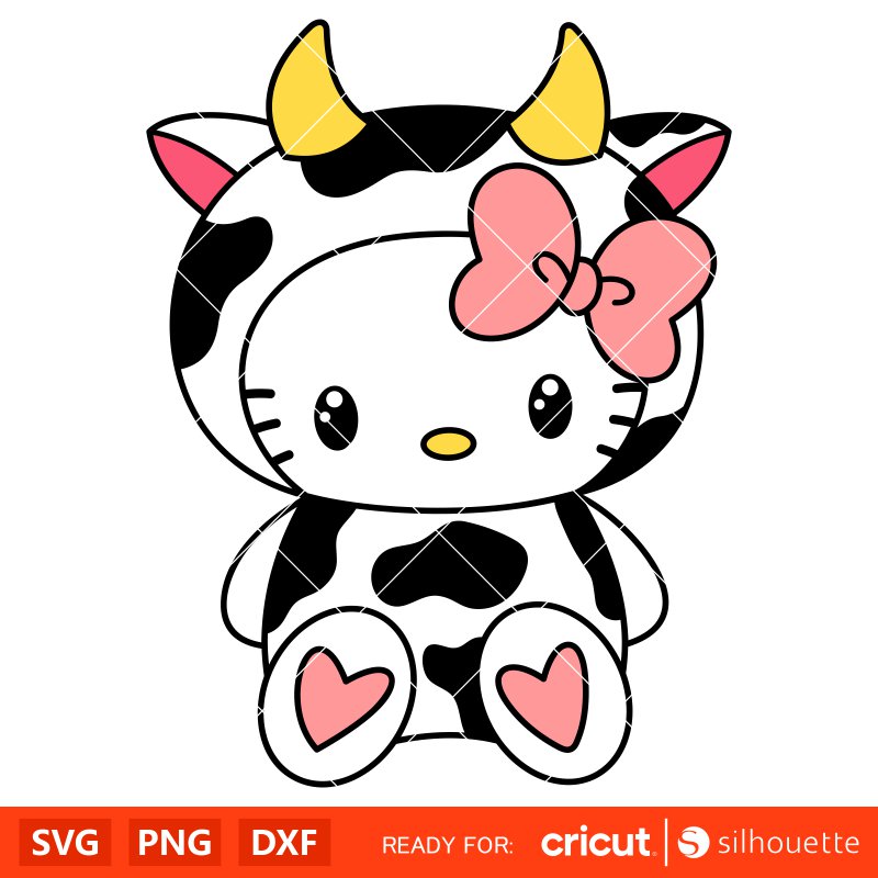 Cow Hello Kitty Svg, Hello Kitty Svg