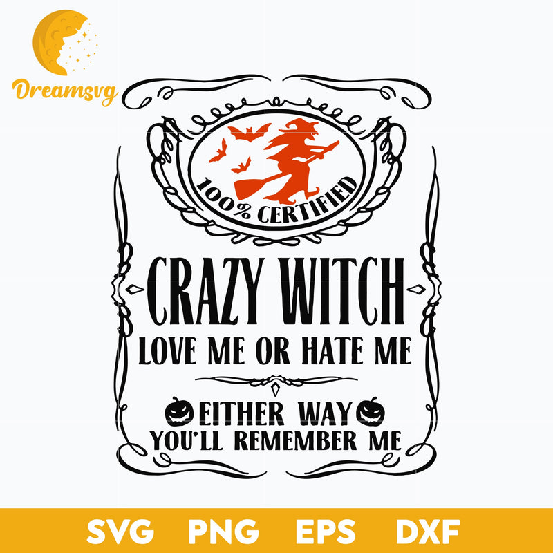 Crazy witch svg, Halloween svg, png, dxf, eps digital file.