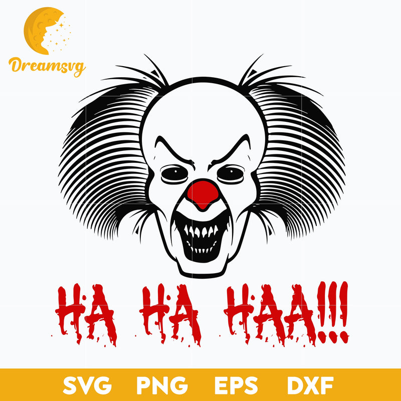 Creepy Mask Ha Ha Scary Clown svg, Halloween svg, png, dxf, eps digital file.