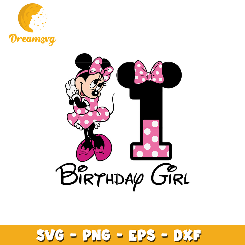 Disney minnie birthday girl svg