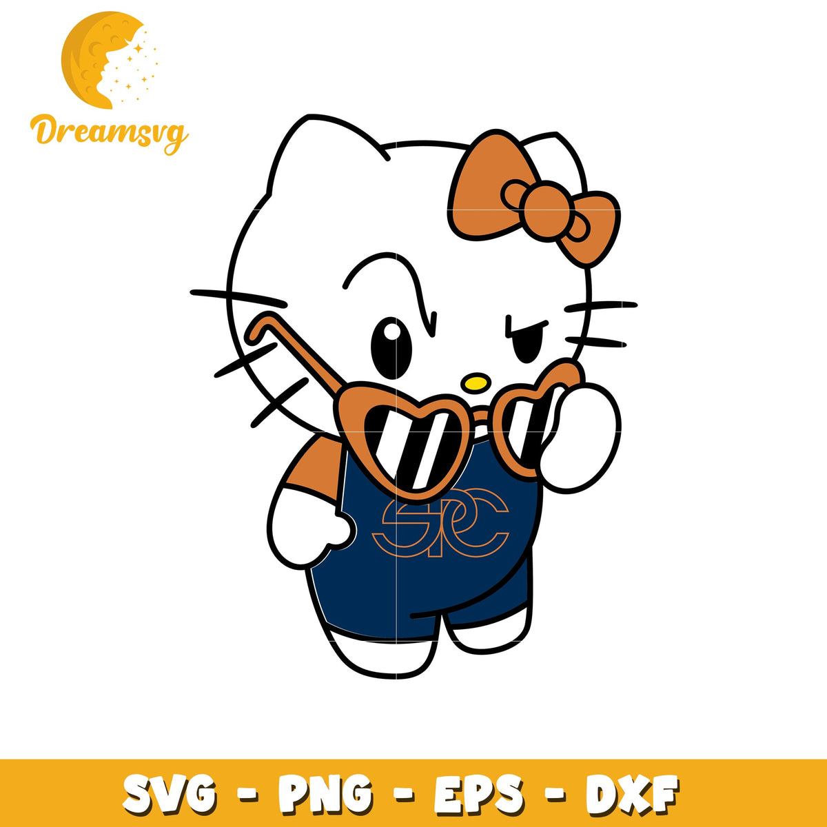 Cute Cartoon Cat Character SVG Design for Crafts