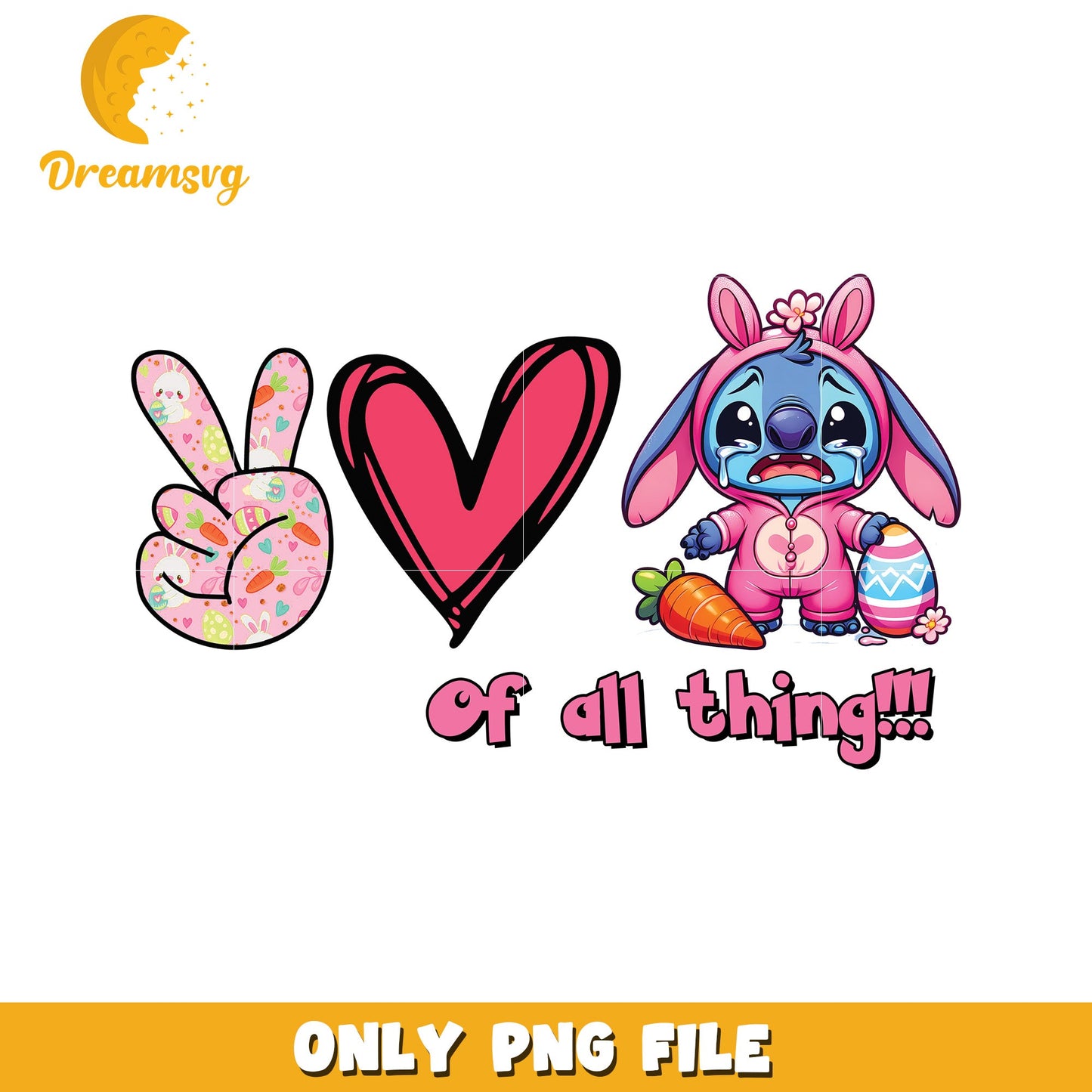 Cute Cartoon Character Love Design for Easter Theme PNG
