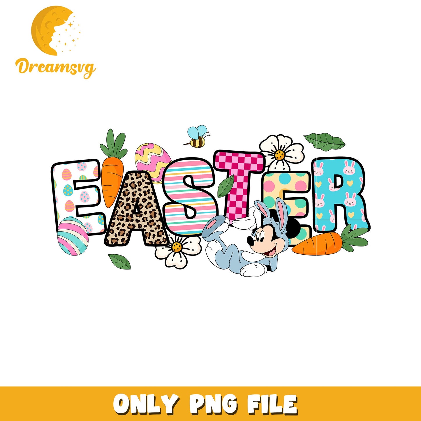 Cute Easter Mickey PNG Design