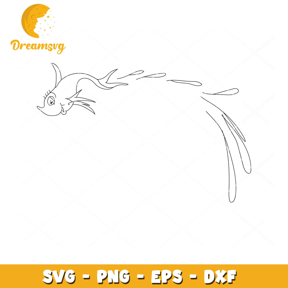 Cute Fish SVG Coloring Page