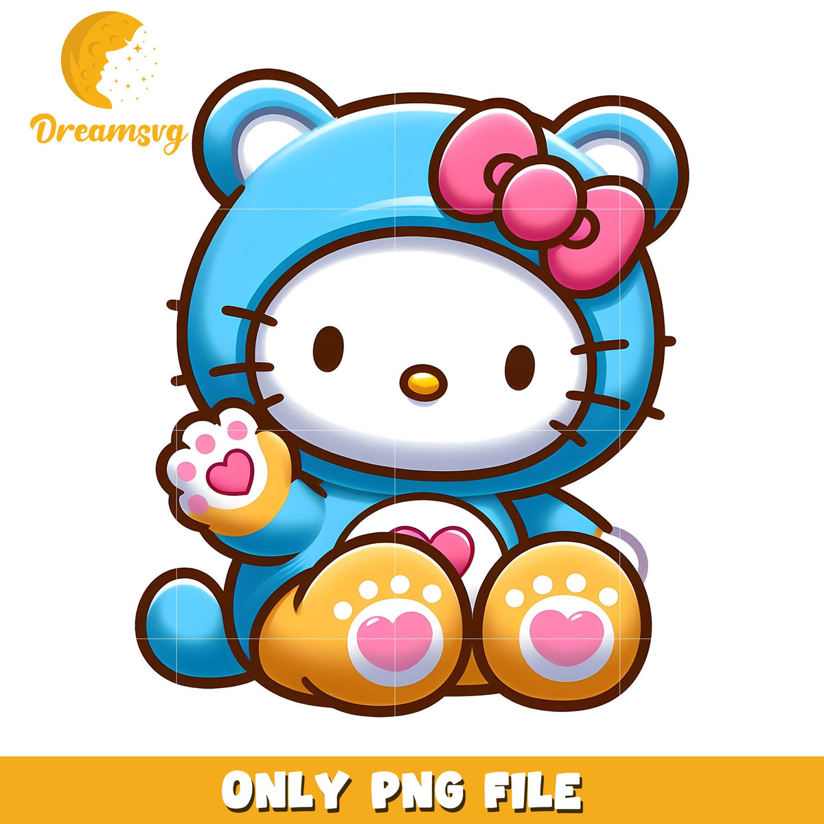 Cute Hello Kitty Bear PNG File for Crafts and Design Use
