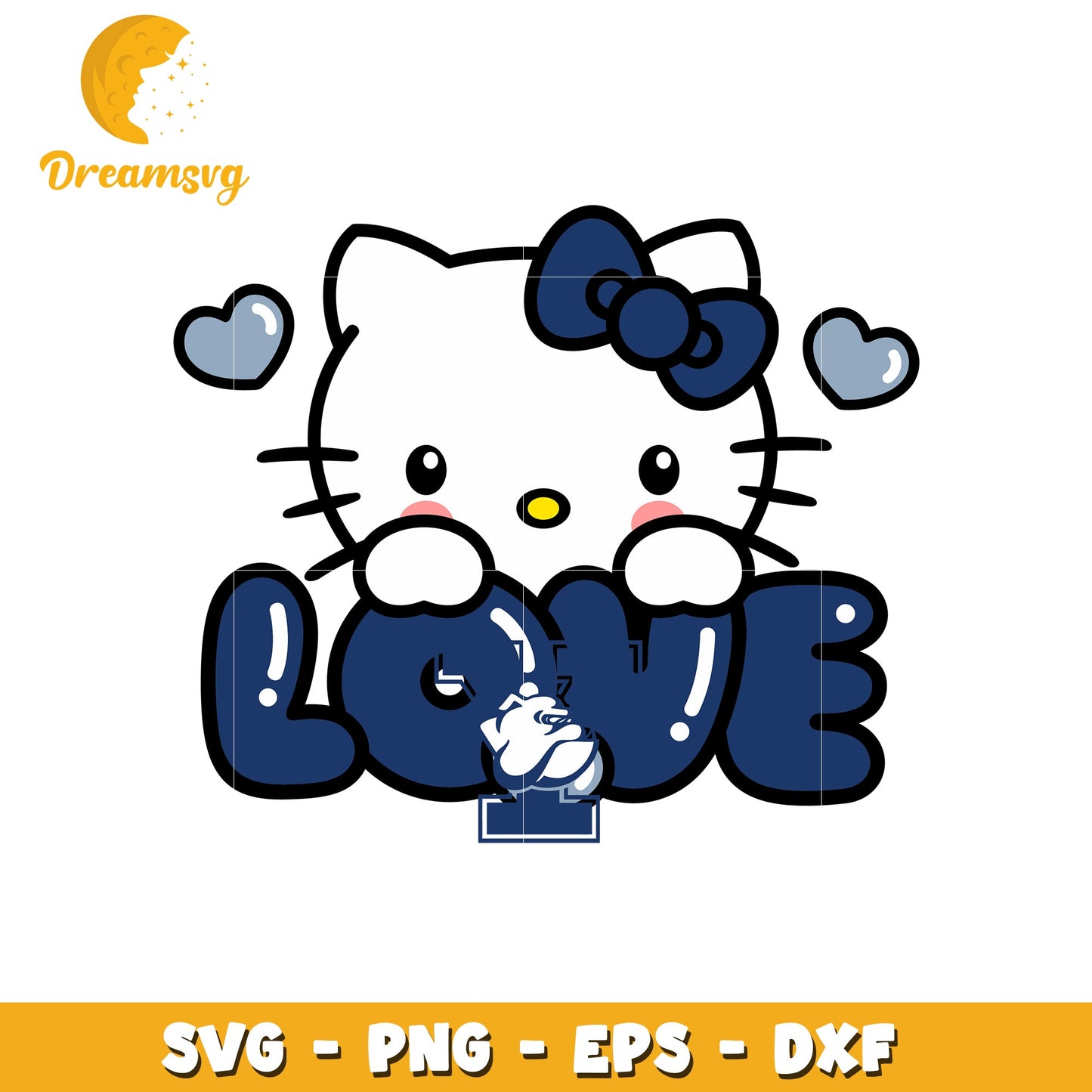 Cute Hello Kitty Love SVG Design for Crafts