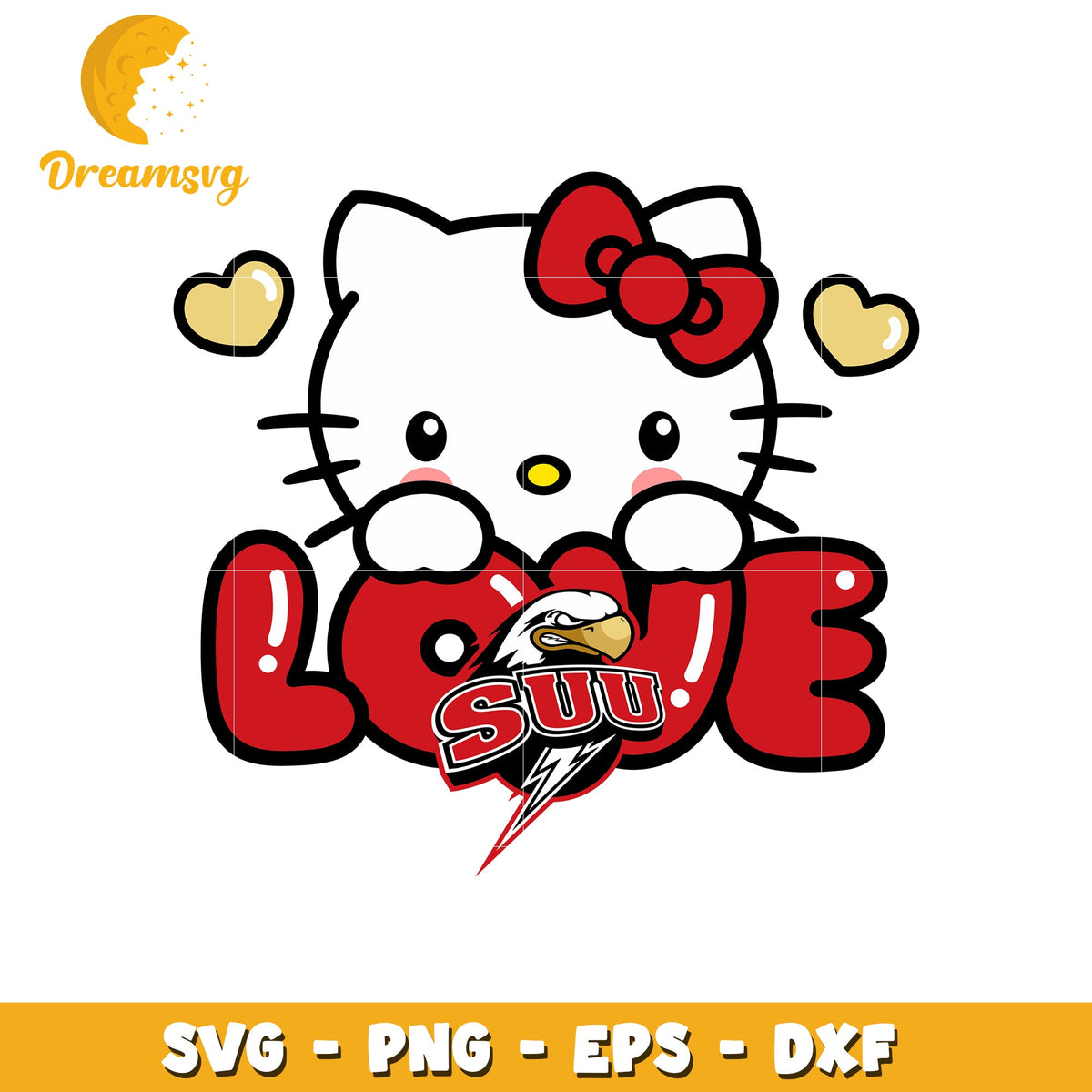Cute Hello Kitty Love SVG Design for Fans