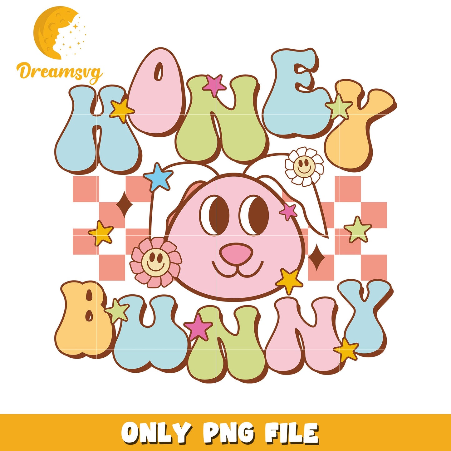 Cute Honey Bunny Graphic Design PNG Art for Kids