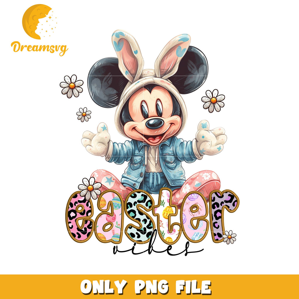 Mickey Spring Graphics Cute Mickey Mouse Easter Vibes PNG Artwork for Spring Fun
