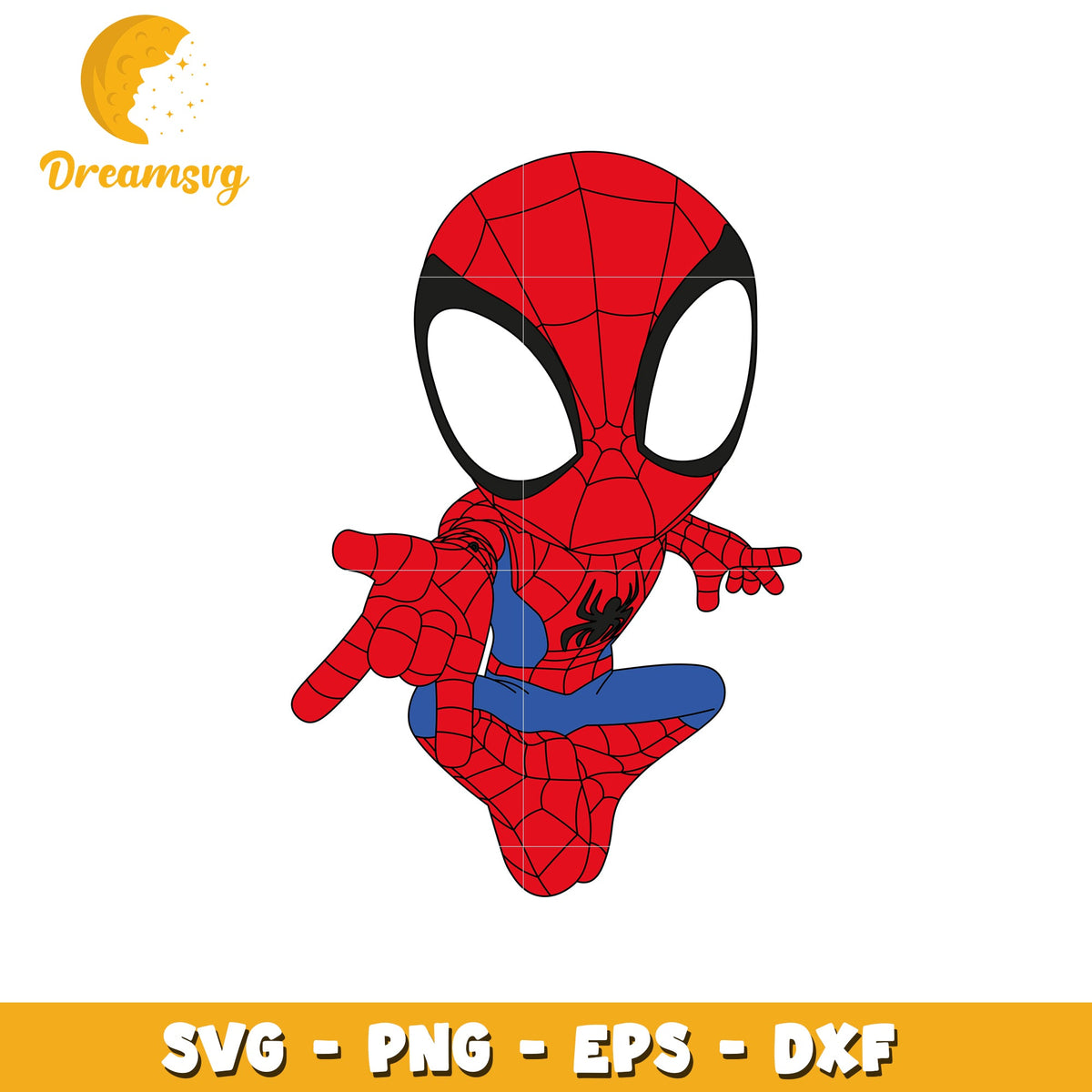 Cute Spider-Man SVG File for Crafting Projects and Designs