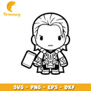 Cute Thor SVG PNG EPS DXF Files