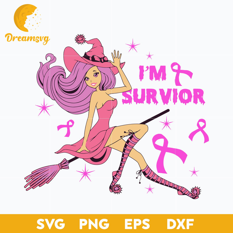 Cute Witch I'm Survior svg, Halloween svg, png, dxf, eps digital file.