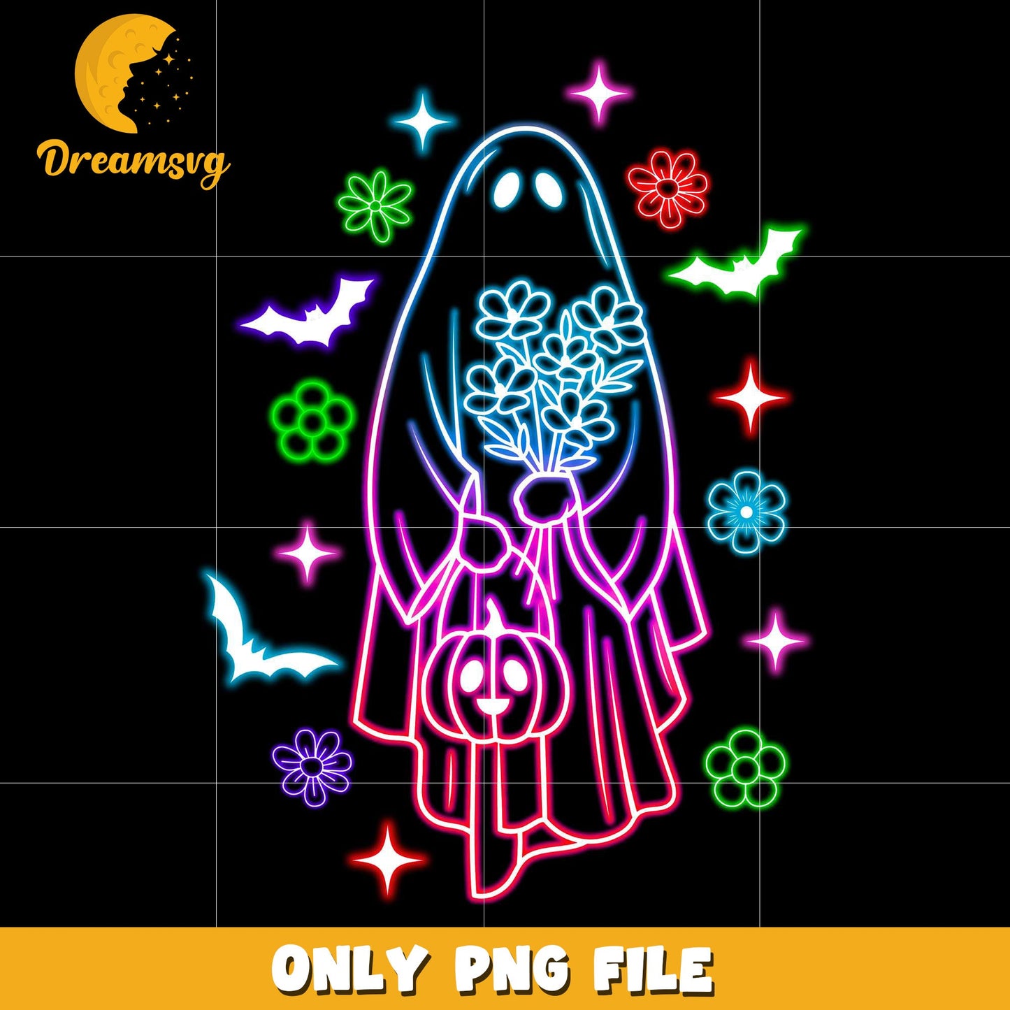 Cute ghoul neon png, halloween characters png, halloween design png
