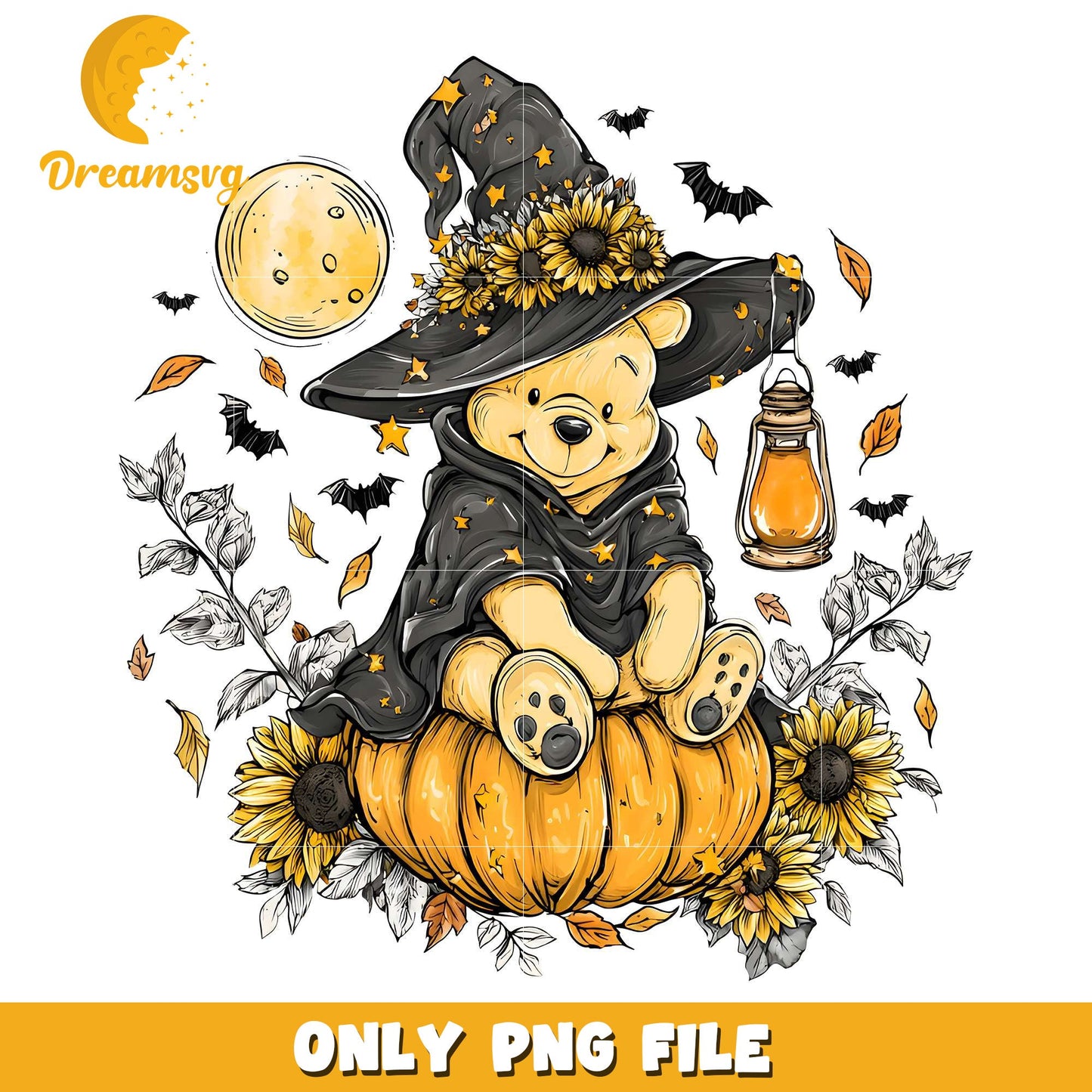 Cute pooh witch png, halloween cartoons png, halloween movies png