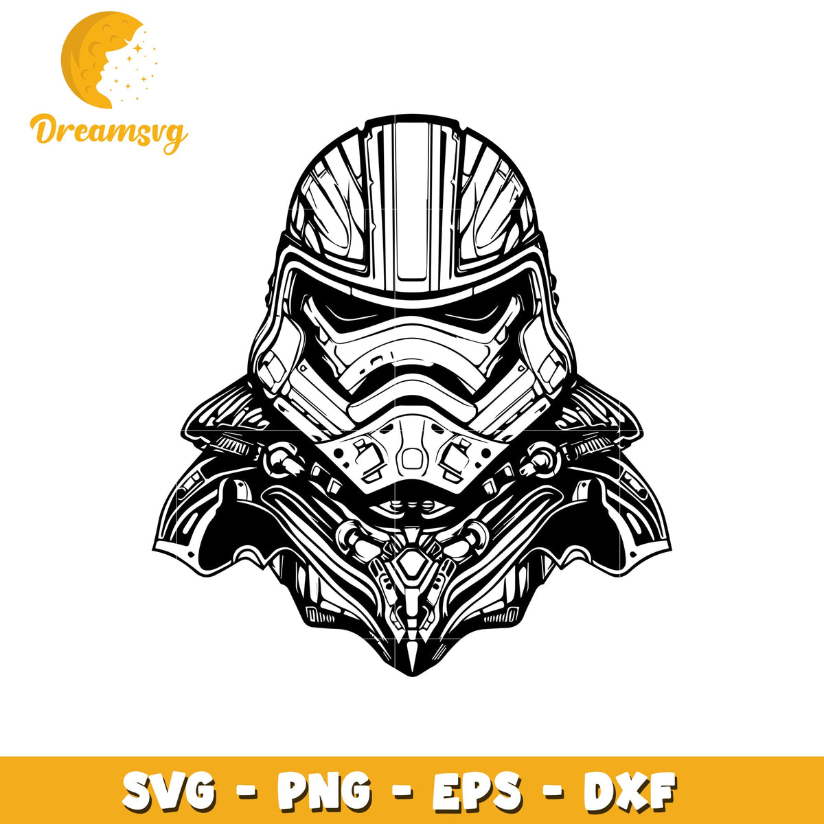 Cyberpunk Trooper Helmet SVG Cut File