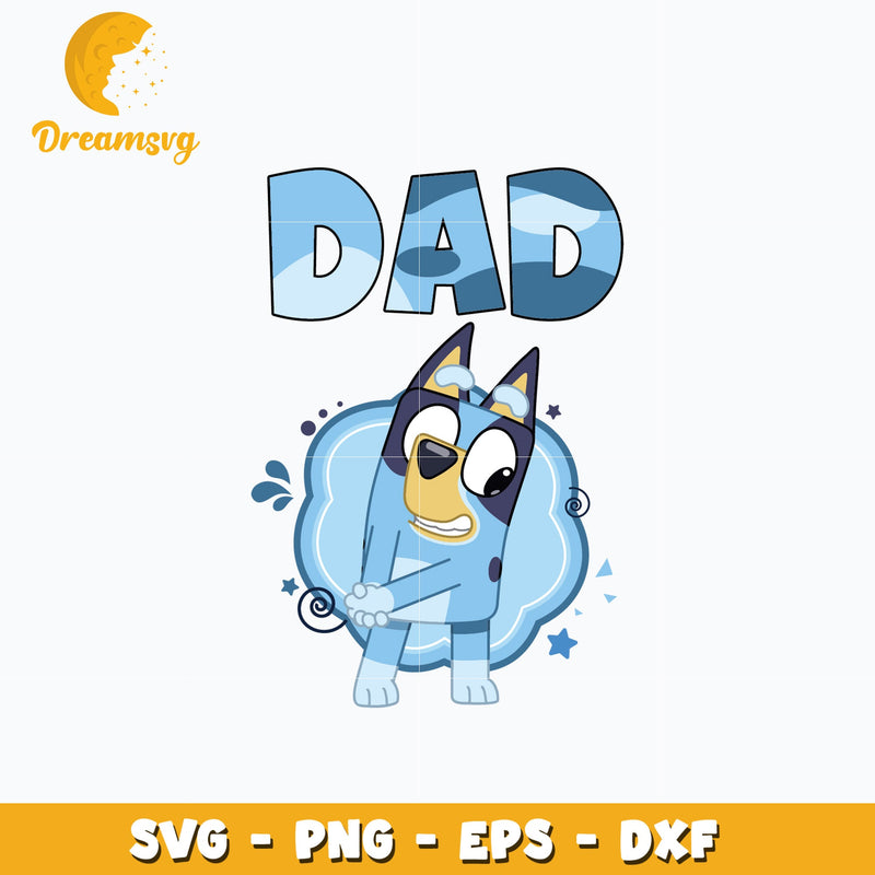 Bluey dad bandit cartoon svg