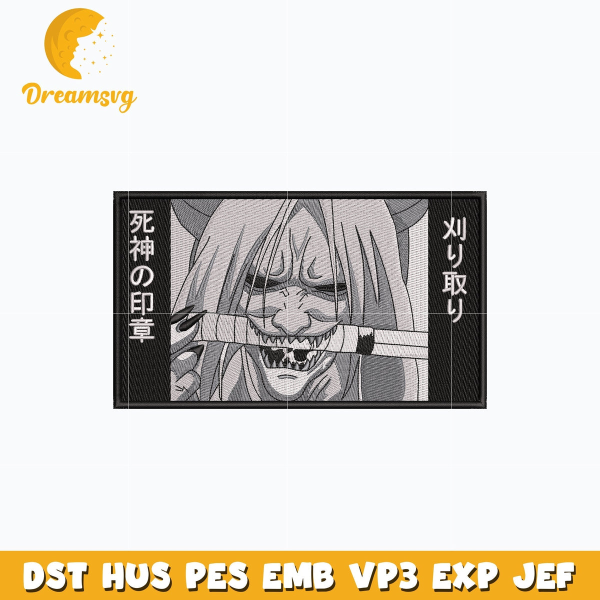 Grim Reaper naruto embroidery design
