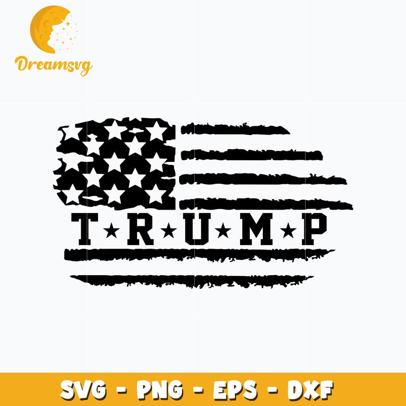 USA Flag Trump design svg, digital download