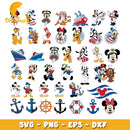Mickey mouse friends sailor design bundle svg, disney cruises svg