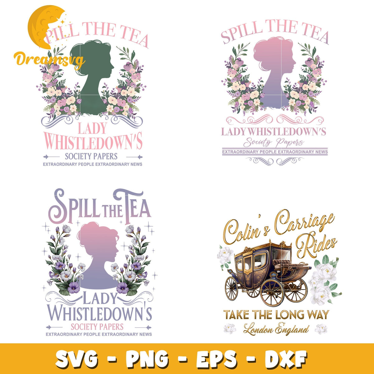 Lady whistledown logo design bundle svg, lady whistledown svg