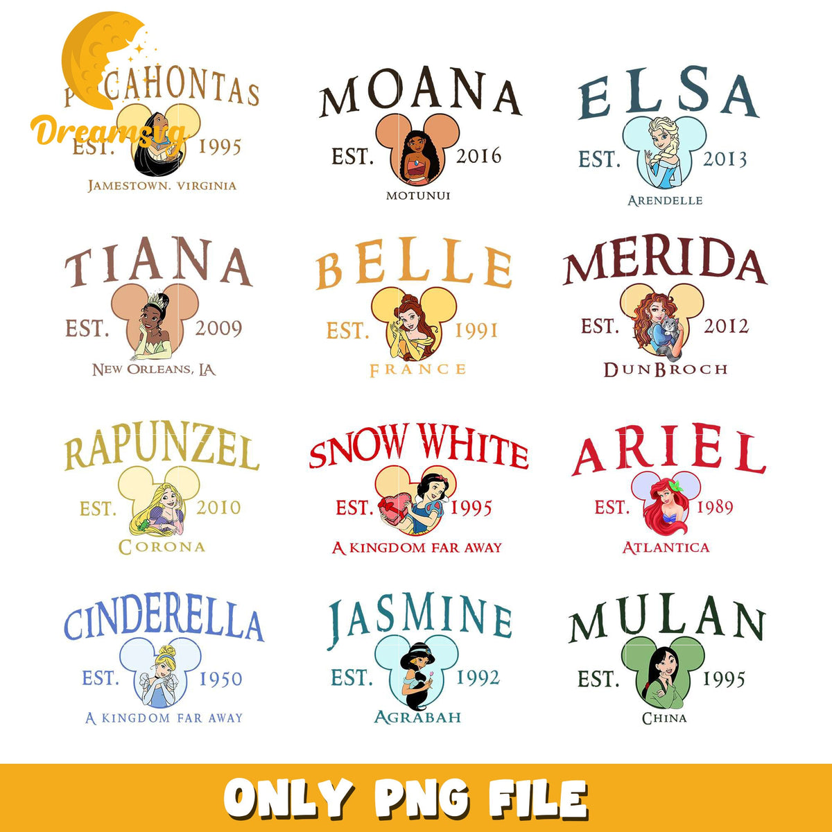 Cinderella est 1950 design bundle png, princess disney png