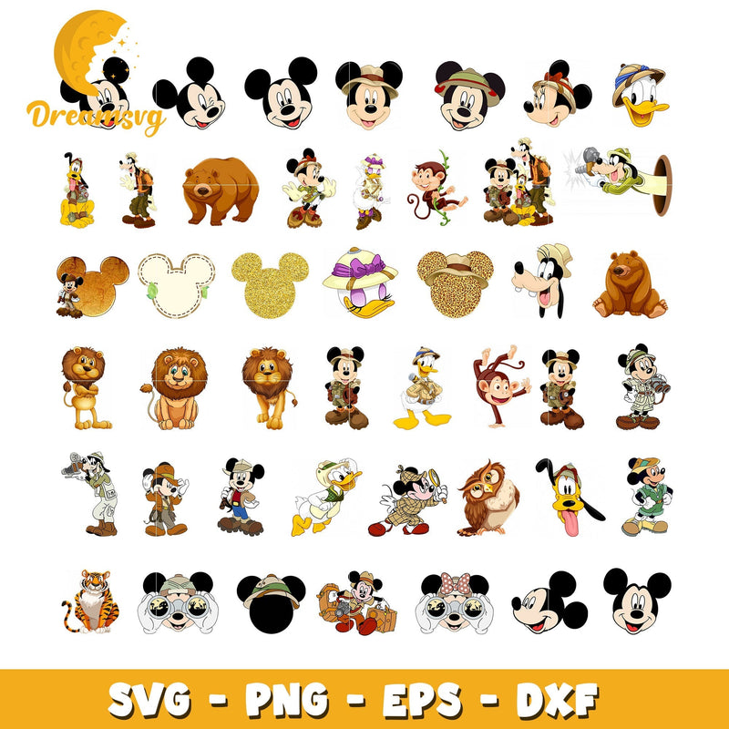 Mickey friends animal kingdom design bundle svg, animal kingdom svg