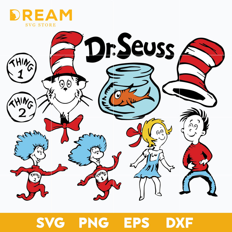 Dr seuss bundle svg, dr seuss svg, dr seuss quotes, digital file DR03012112L