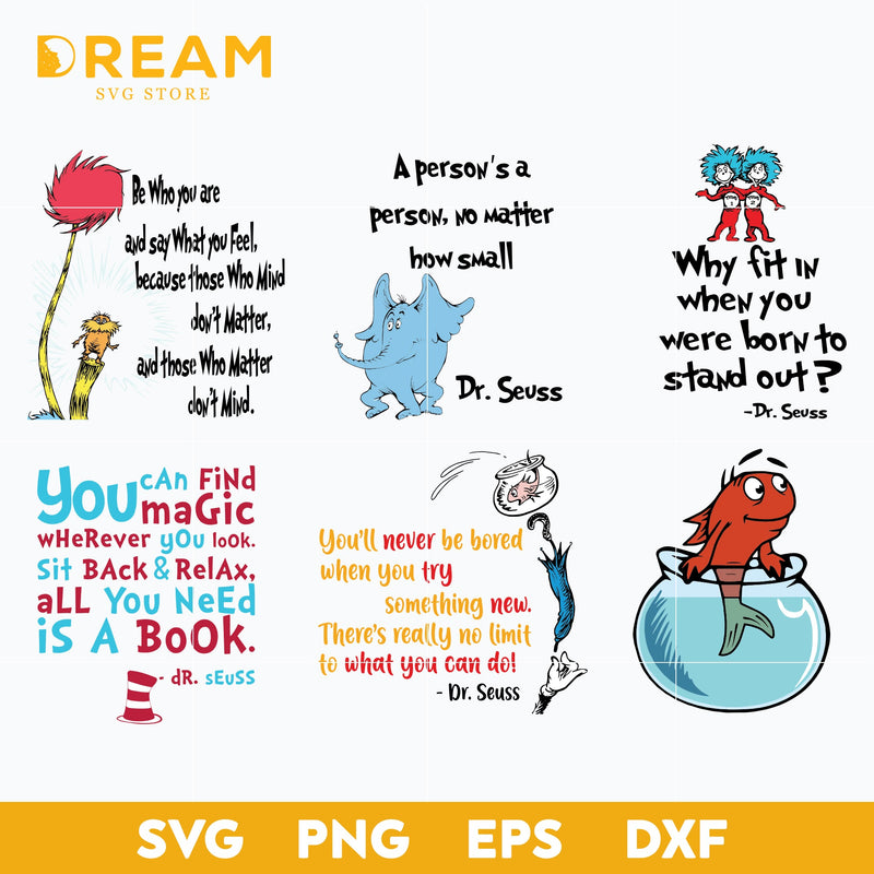 Dr seuss bundle svg, dr seuss svg, dr seuss quotes, digital file DR03012116L