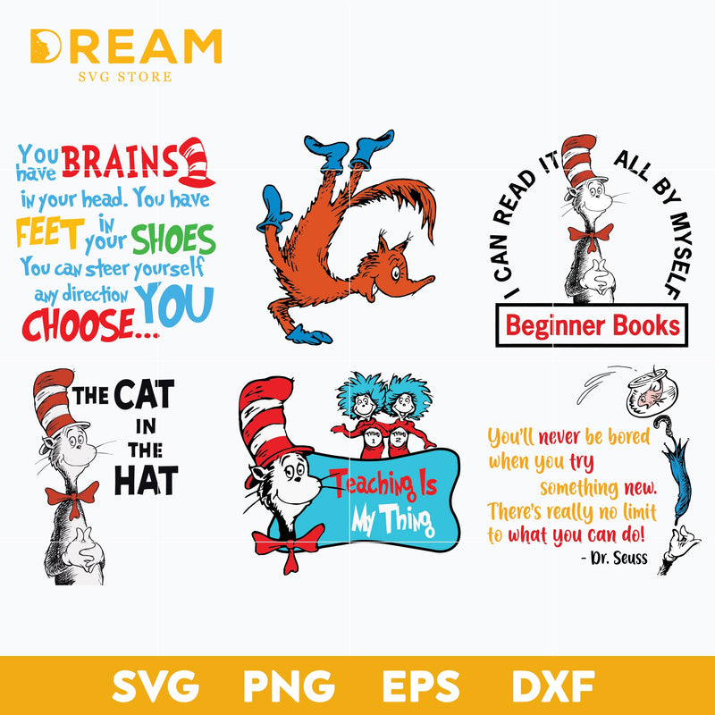 Dr seuss bundle svg, dr seuss svg, dr seuss quotes, digital file DR03012117L