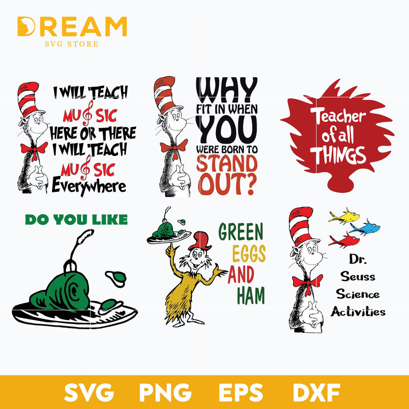 Dr seuss bundle svg, dr seuss svg, dr seuss quotes, digital file DR03012118L