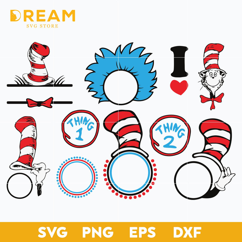 Dr seuss bundle svg, dr seuss svg, dr seuss quotes, digital file DR0301211L