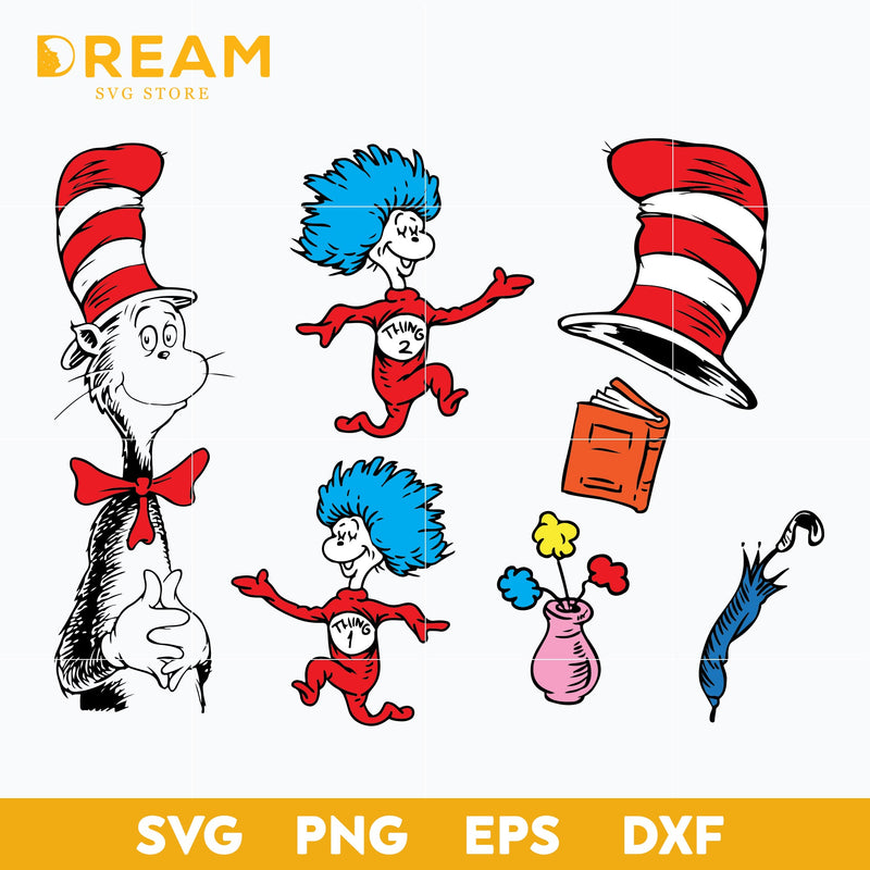 Dr seuss bundle svg, dr seuss svg, dr seuss quotes, digital file DR03012120L