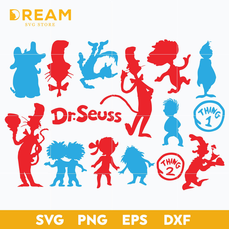 Dr seuss bundle svg, dr seuss svg, dr seuss quotes, digital file DR0301216L