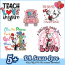 Peace Love Dr Seuss Bundle SVG 5+ Dr Seuss Teach SVG PNG EPS Instant Download