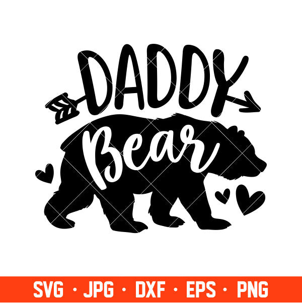 Daddy Bear Family Svg, Mom Life Svg, Mother’s day Svg, Family Svg, Cricut, Silhouette Vector Cut File