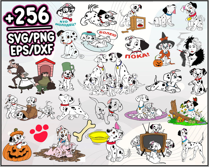 256+ Dalmatians Svg Bundle, dalmatians svg, dog svg, Dalmatians Svg, Cartoon svg, png, dxf, eps digital file