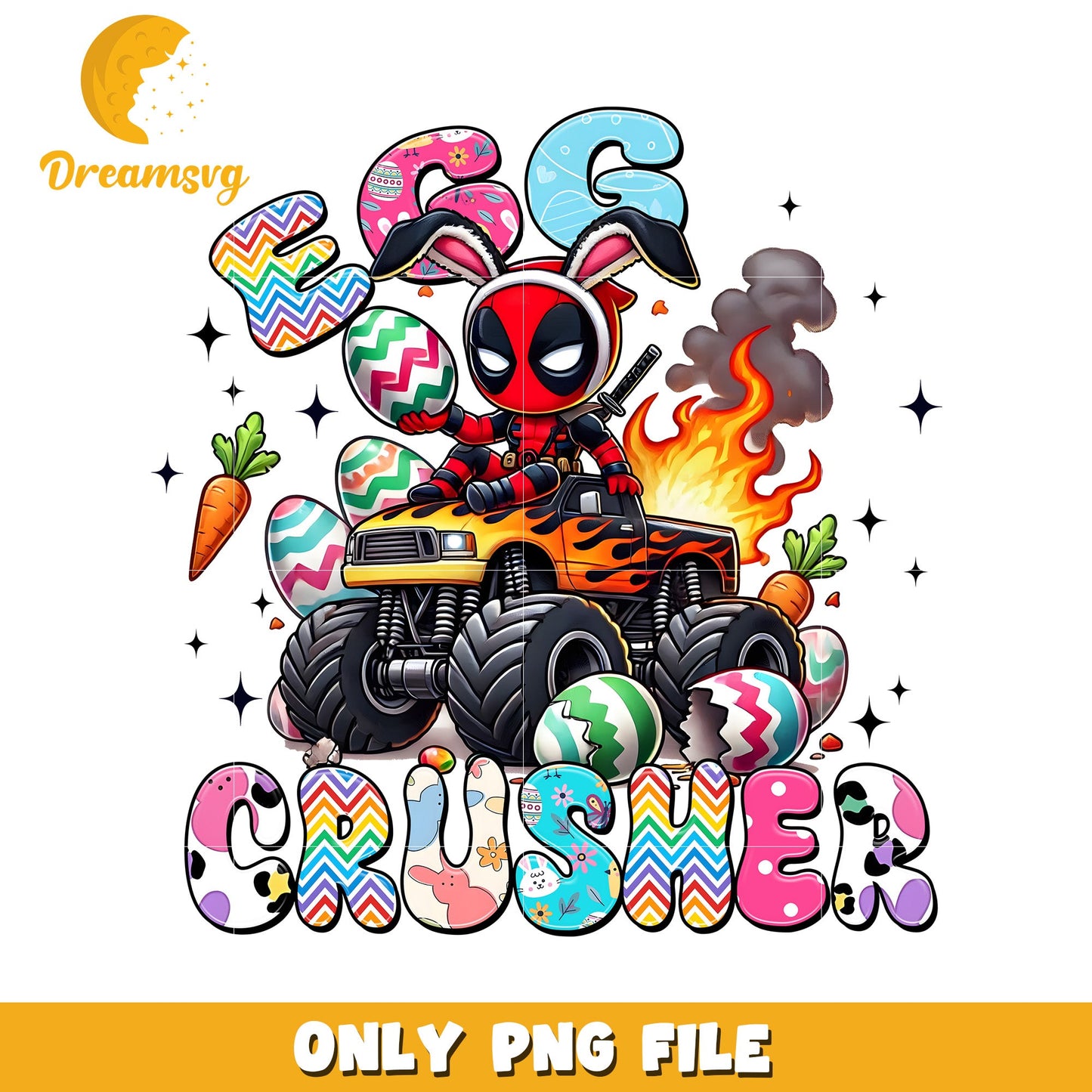 Deadpool Easter Egg Monster Truck PNG